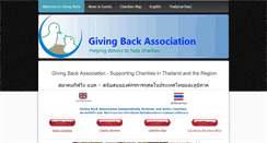 Desktop Screenshot of givingbackassoc.org